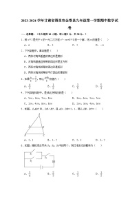 2023-2024学年甘肃省酒泉市金塔县九年级（上）期中数学试卷（含解析）