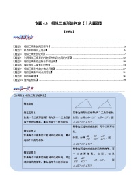 初中浙教版4.3 相似三角形同步训练题