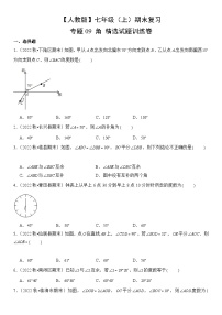 【期末复习】人教版 初中数学 2023-2024学年 七年级上册 期末专题复习 专题09 角  精选试题训练卷（含解析）