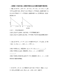 【期中复习】人教版 初中数学八年级年级上册数学期末动点问题压轴题专题训练（含解析）