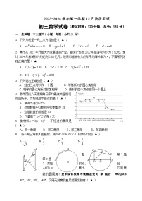 江苏省苏州市吴江区汾湖初中教育集团2023-2024学年九年级上学期12月阶段测试数学试卷