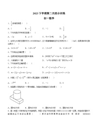 湖南省衡阳市船山实验中学2023-2024学年七年级上学期第二次月考数学试题(无答案)