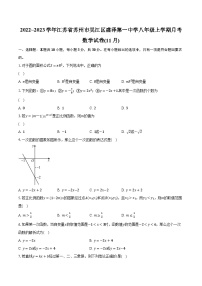 2022~2023学年江苏省苏州市吴江区盛泽第一中学八年级上学期月考数学试卷(11月)（含解析）