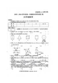 21，陕西省渭南市富平县淡村镇南社初级中学2023-2024学年九年级上学期期末摸底考试数学试题