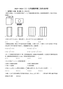 43，广东省佛山市南海区桂城街道文翰中学2023-2024学年九年级上学期月考数学试题(无答案)