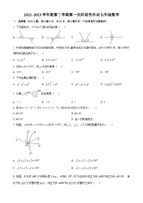 陕西省咸阳市秦都区秦都中学2022-2023学年七年级下学期3月月考数学试题