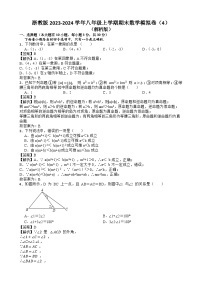 浙教版2023-2024学年八年级上学期期末数学模拟卷（4）（含解析）