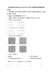 云南省昭通市巧家县2023-2024学年九年级上学期期中数学模拟试题（含答案）