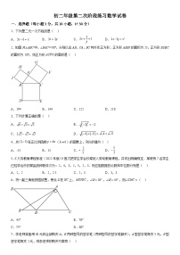 陕西省西安市交通大学附属中学2023-2024学年八年级上册月考数学试题（含解析）