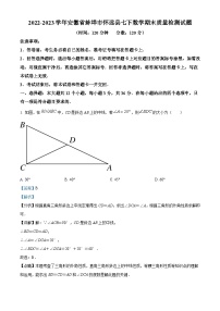 安徽省蚌埠市怀远县2022-2023学年七年级下学期期末数学试题答案