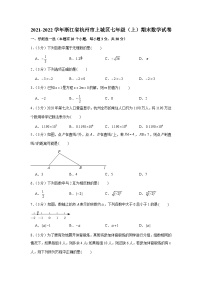 2021-2022学年浙江省杭州市上城区七年级（上）期末数学试卷