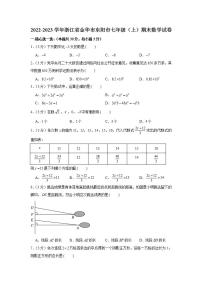 2022-2023学年浙江省金华市东阳市七年级（上）期末数学试卷