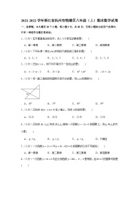 2021-2022学年浙江省杭州市钱塘区八年级（上）期末数学试卷