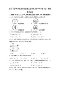 2022-2023学年浙江省宁波市余姚市舜水中学八年级（上）期末数学试卷