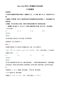 河南省平顶山市汝州市2022-2023学年八年级上学期期末数学试题答案