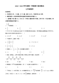 河南省驻马店市平舆县2022-2023学年七年级上学期期中数学试题