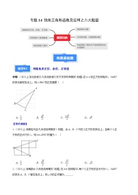 专题14 锐角三角形函数及应用之六大题型-【备考期末】2023-2024学年九年级数学上学期期末真题分类汇编（人教版）