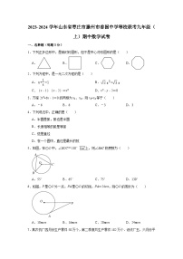 2023-2024学年山东省枣庄市滕州市九年级（上）期中数学试卷