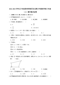 2022-2023学年辽宁省沈阳市浑南区八年级（上）期中数学试卷