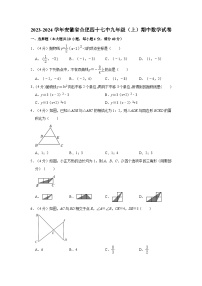 2023-2024学年安徽省合肥九年级（上）期中数学试卷