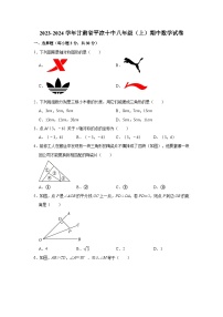 2023-2024学年甘肃省平凉八年级（上）期中数学试卷