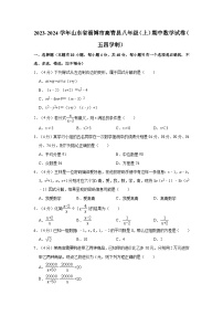 2023-2024学年山东省淄博市高青县八年级（上）期中数学试卷（五四学制）