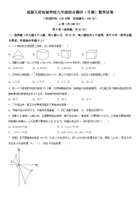 2023-2024学年四川省 成都市天府实验学校 九年级上册期中数学试题（含解析）