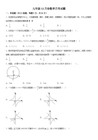 2023-2024学年山东省临沂市兰山区临沂实验中学九年级上册12月月考数学试题（含解析）