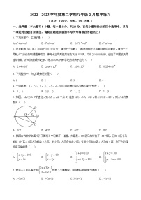 江苏省宿迁市南京师范大学附属中学宿迁分校等2校2022-2023学年九年级下学期2月月考数学试题