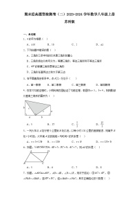 期末经典题型检测卷（二）2023-2024学年数学八年级上册苏科版