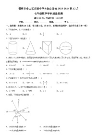 福建省福州市仓山区实验中学2023-2024学年七年级上册月考数学试题（含解析）