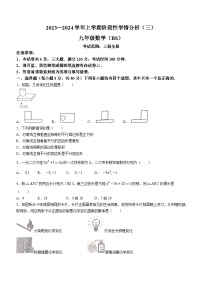 河南省商丘市睢阳区商丘市第九中学2023-2024学年九年级上学期12月月考数学试题