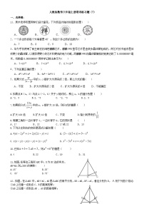 2023-2024学年 人教版数学八年级上册期末达标练习 （7)