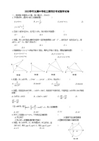 浙江省杭州市文澜中学2023-2024学年上学期九年级数学12月月考试卷（无答案）