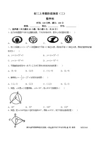 广东省江门市葵城中学2023-2024学年九年级上学期月考数学试题(无答案)