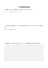 专题07 与线段有关的计算-2023-2024学年七年级数学上册期末选填解答压轴题必刷专题训练（华师大版）