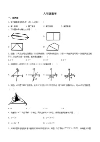 陕西省西安庆安初级中学2023-2024学年八年级上学期月考数学试题