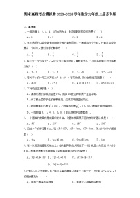 期末高频考点模拟卷2023-2024学年数学九年级上册苏科版