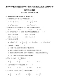 四川省遂宁市射洪市射洪中学教育联盟2023-2024学年九年级上学期12月月考数学试题