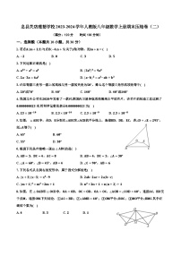 河南省+信阳市息县关店理想学校2023-2024学年人教版八年级数学上册期末压轴卷（二）