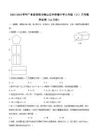 2023-2024学年广东省深圳市南山区华侨城中学九年级（上）月考数学试卷（12月份）（含解析）