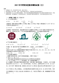 2021年广东省深圳市宝安区九年级中考数学模拟试卷（三）（含答案）