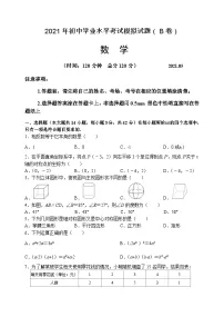 2021年山东省临沂市罗庄区6月中考模拟数学试题（B）