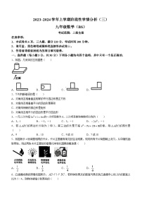 河南省平顶山市汝州市2023-2024学年九年级上学期12月月考数学试题