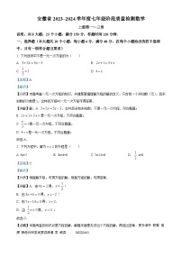 安徽省阜阳市太和县2023-2024学年七年级上学期月考数学试题