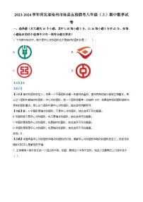 河北省沧州市沧县五校联考2023-2024学年八年级上学期期中数学试题