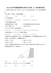 2022-2023学年湖南省衡阳市耒阳市九年级（上）期末数学试卷（含解析）