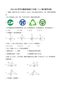 2022-2023学年安徽省宣城市八年级（上）期末数学试卷（含解析）