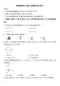 浙教版数学八年级上学期期末复习卷一