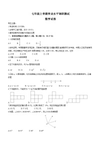 黑龙江省哈尔滨市松雷中学2023-2024学年七年级上学期期末数学试题